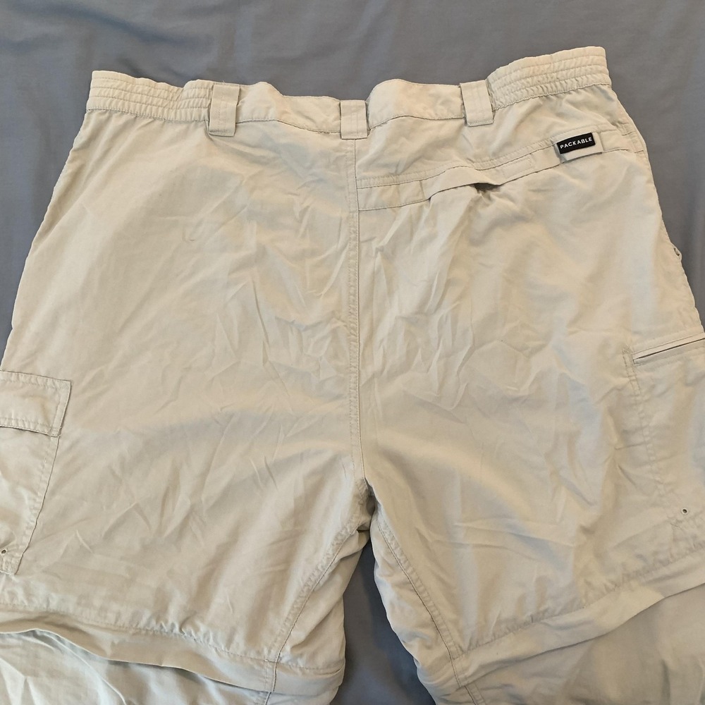 Columbia GRT Cargo Pants Mens 43x34 Beige Convertible Packable Travel Hiking - Picture 8 of 9